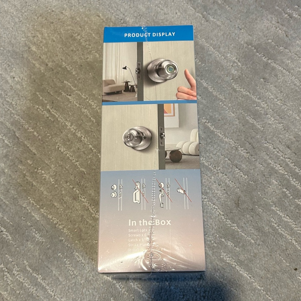 Electronic Fingerprint Lock Door Knob - NWT - Picture 2 of 4